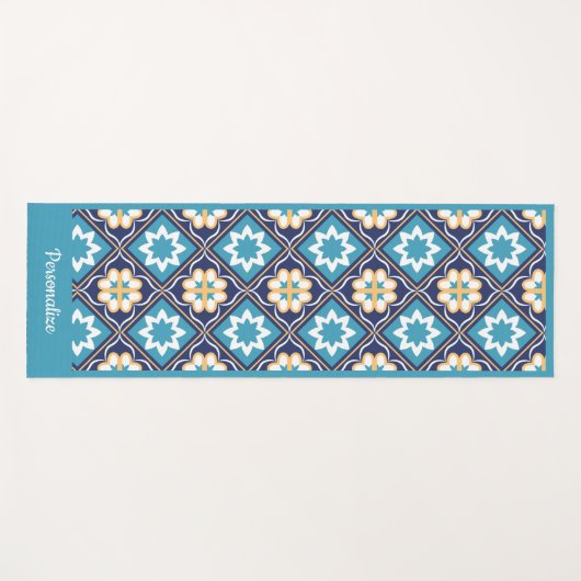 南西エレガントブルーゼンヨガナマステ ヨガマット (正面(横))