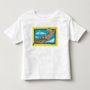 南西オレンジリザードバタフライTシャユーモアのあるツ トドラーTシャツ