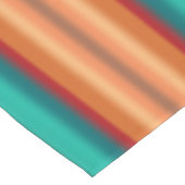 南西オレンジレッドターコイズレインボーストライプズ ショートテーブルランナー (コーナー)