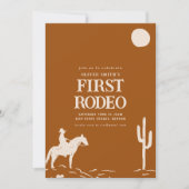 南西カウボーイファーストロデオバースデーパーティーの招待 招待状 (正面)