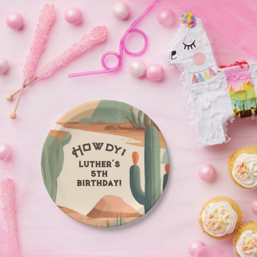 南西カウボーイボーイズ誕生日 ペーパープレート (パーティー)