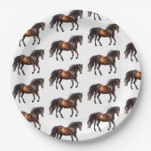 南西カウボーイ女性のカーボーイウマ ペーパープレート (正面)