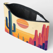 南西カラフル砂漠芸術 アクセサリーポーチ (見開き)