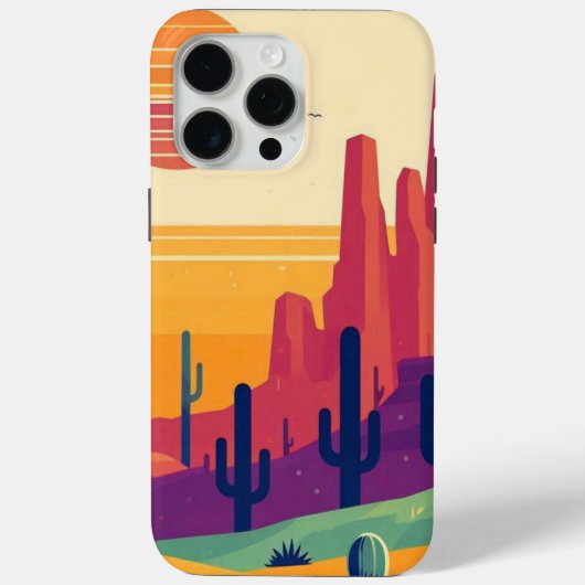 南西カラフル砂漠芸術 Case-Mate iPhoneケース (裏面)