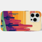 南西カラフル砂漠芸術 Case-Mate iPhoneケース (裏面 (横))