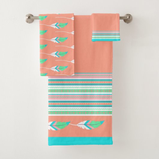 南西カラフル羽毛バスタオルセット バスタオルセット (インサイチュ)