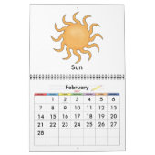 南西カラフル部キッズカレンダー カレンダー (2月 2027)