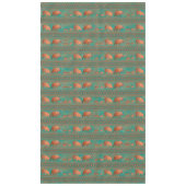 南西カワイジャベリーナファミリー銅ティール（緑がかった色）ラージ テーブルクロス (正面)