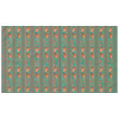 南西カワイジャベリーナファミリー銅ティール（緑がかった色）ラージ テーブルクロス (正面(横))