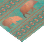 南西カワイジャベリーナファミリー銅ティール（緑がかった色）ラージ テーブルクロス (アングル)