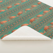 南西カワイジャベリーナファミリー銅ティール(緑がかった色)媒体 シェルパブランケット (3/4)