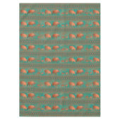 南西カワイジャベリーナファミリー銅ティール(緑がかった色)媒体 テーブルクロス (正面)