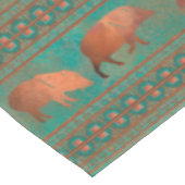 南西カワイジャベリーナファミリー銅ティール(緑がかった色)媒体 テーブルクロス (アングル)