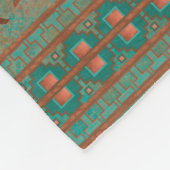 南西カワイジャベリーナファミリー銅ティール(緑がかった色)媒体 フリースブランケット (角)