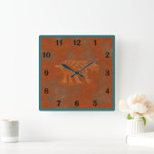 南西キャニオンズボブキャットペトログリフレギュラースタイル スクエア壁時計 (ホーム)