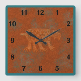 南西キャニオンズボブキャットペトログリフレギュラースタイル スクエア壁時計