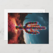 南西クリスマス砂漠サボテン シーズンポストカード (正面/裏面)