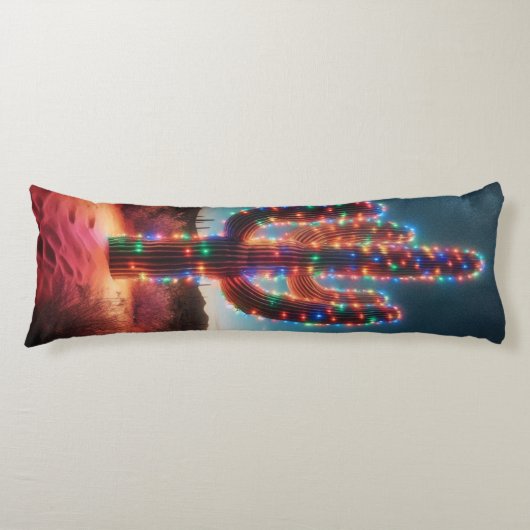 南西クリスマス砂漠サボテン ボディピロー (正面)