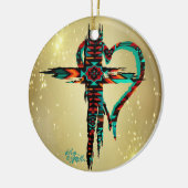 南西クロスとハートクリスマスオーナメント セラミックオーナメント (左)
