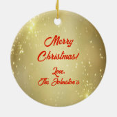 南西クロスとハートクリスマスオーナメント セラミックオーナメント (裏面)