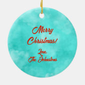 南西クロスとハートクリスマスオーナメント セラミックオーナメント (裏面)