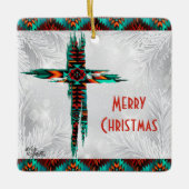 南西クロスクリスマス飾り セラミックオーナメント (正面)