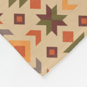 南西グリーンとオレンジ フリースブランケット (角)