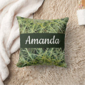 南西グリーンデザートプラントフォトバレルサボテン クッション (ブランケット)