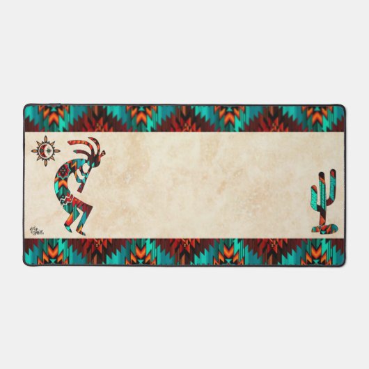 南西ココペリとサボテン デスクマット (正面)