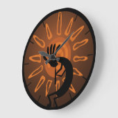 南西ココペリサン素朴ラウンドクロック ラージ壁時計 (傾斜)