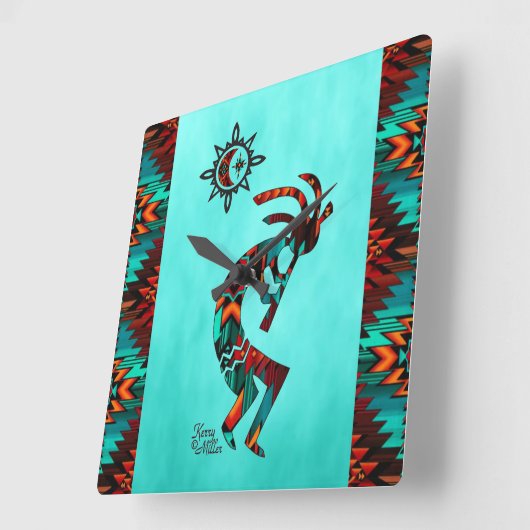 南西ココペリスクエアウォールクロック スクエア壁時計 (傾斜)