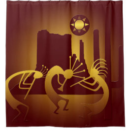 南西ココペリブルゴーニュと金ゴールド シャワーカーテン