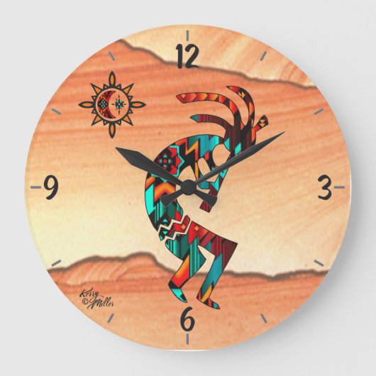 南西ココペリ丸壁時計 ラージ壁時計 (正面)