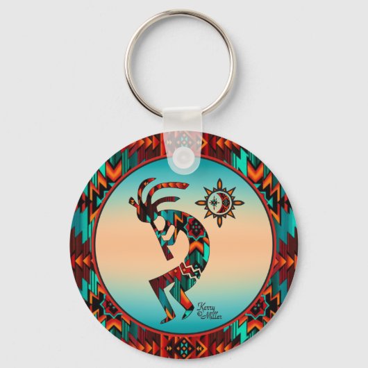 南西ココペリ遊フルートのキーチェーン キーホルダー (正面)