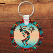 南西ココペリ遊フルートのキーチェーン キーホルダー (正面)