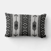 南西ココペリ部族ブラックアンドホワイト ランバークッション (裏面)