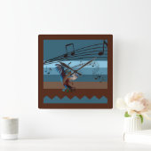 南西ココペリ音楽時計 スクエア壁時計 (ホーム)