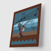 南西ココペリ音楽時計 スクエア壁時計 (傾斜)