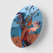 南西ココペリ音楽2 ラウンド壁時計 (傾斜)