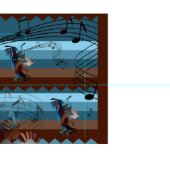 南西ココペリ音楽 ファブリック (タイル)