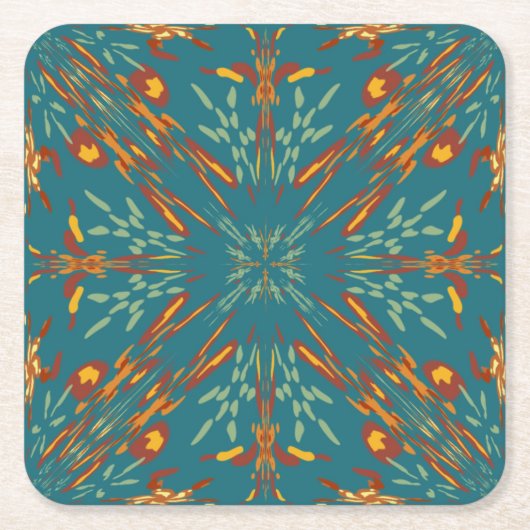 南西ゴールデンサンレイカラーパターン スクエアペーパーコースター (正面)