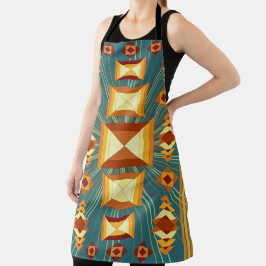 南西ゴールデンサンレイズインディアン毛布デザイン エプロン (インサイチュ)