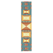 南西ゴールデンサンレイズインディアン毛布デザイン ショートテーブルランナー (正面)