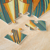 南西ゴールデンサンレイズインディアン毛布デザイン ジグソーパズル (側面)