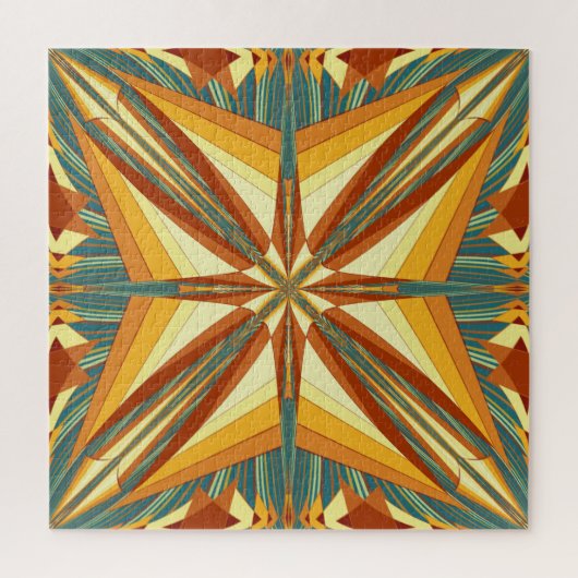 南西ゴールデンサンレイズインディアン毛布デザイン ジグソーパズル (縦)