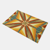 南西ゴールデンサンレイズインディアン毛布デザイン ドアマット (アングル)