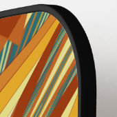 南西ゴールデンサンレイズインディアン毛布デザイン ピックルボールラケット (左詳細)