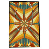 南西ゴールデンサンレイズインディアン毛布デザイン ミディアムペーパーバッグ (正面)