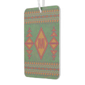 南西サギーブラシ緑の幾何学的カスタムイニシャル カーエアーフレッシュナー (左)