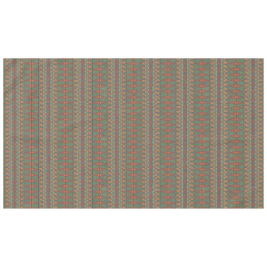 南西サギーブラシ緑の幾何学的デザイン テーブルクロス (正面(横))